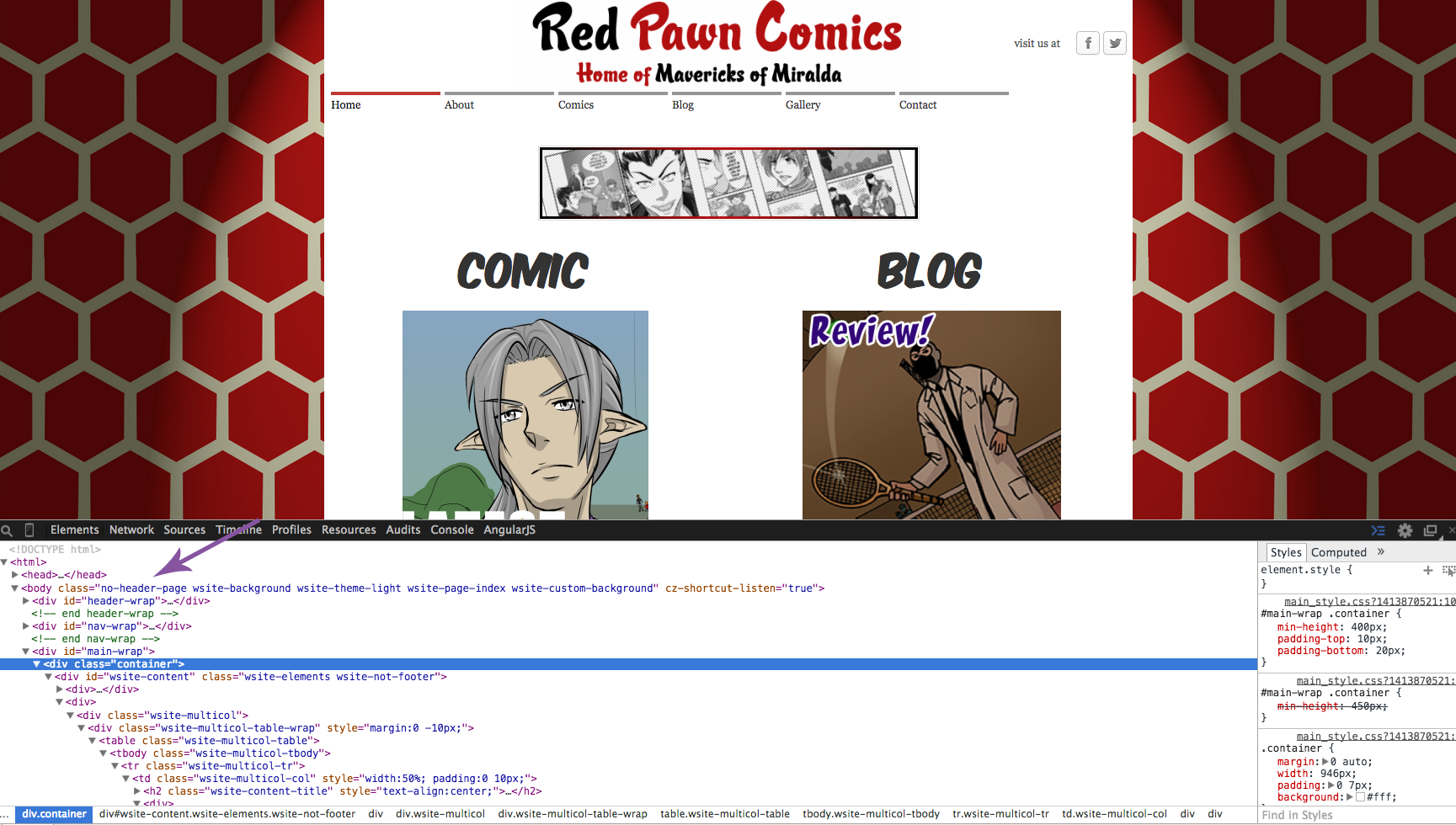 source code for Red Pawn Comics